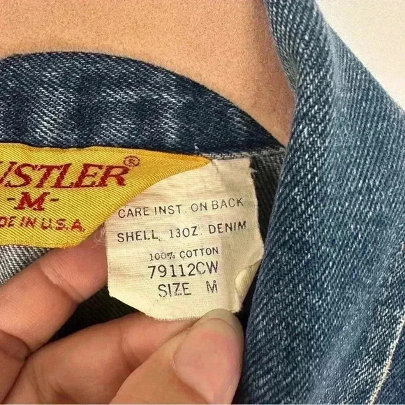 Vintage Rustler Jacket Medium Wash Boxy Crop Denim Trucker Jean Womens Medium - Picture 7 of 13